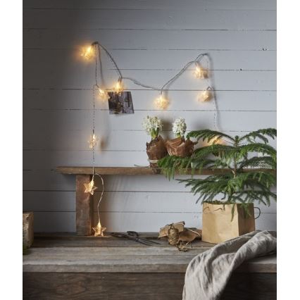 Eglo - Guirlande LED 10 LED, 2,1 m, blanc chaud