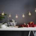 Eglo 411112 - Guirlande de Noël LED ORNAMENT 10xLED/3xAA 2,4m blanc chaud
