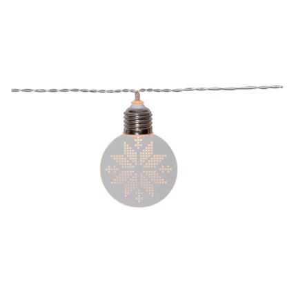 Eglo 411112 - Guirlande LED ORNAMENT 10xLED/3xAA 2,4m blanc chaud