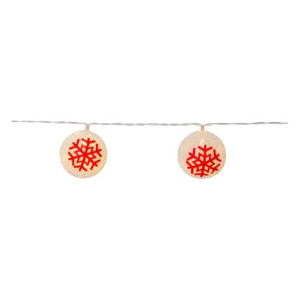 Eglo 411113 - Guirlande de Noël ORNAMENT 10xLED/3xAA 1,65m blanc chaud