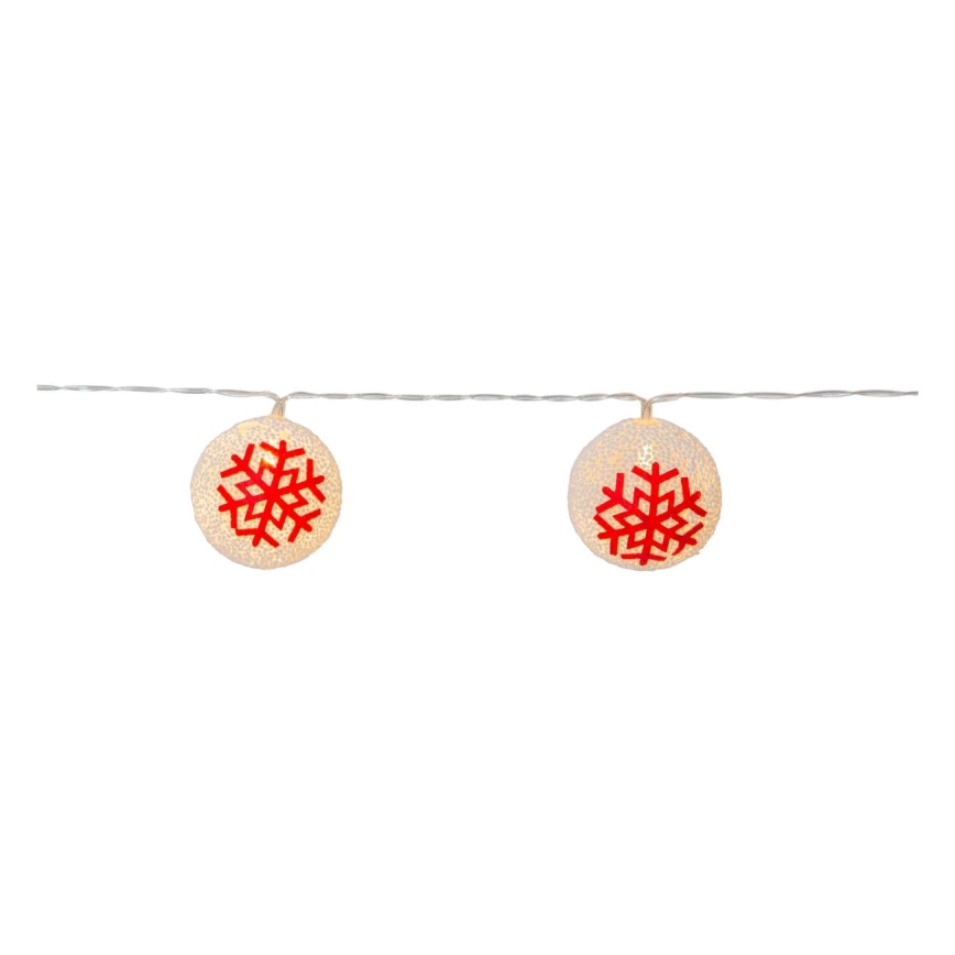 Eglo 411113 - Guirlande de Noël ORNAMENT 10xLED/3xAA 1,65m blanc chaud