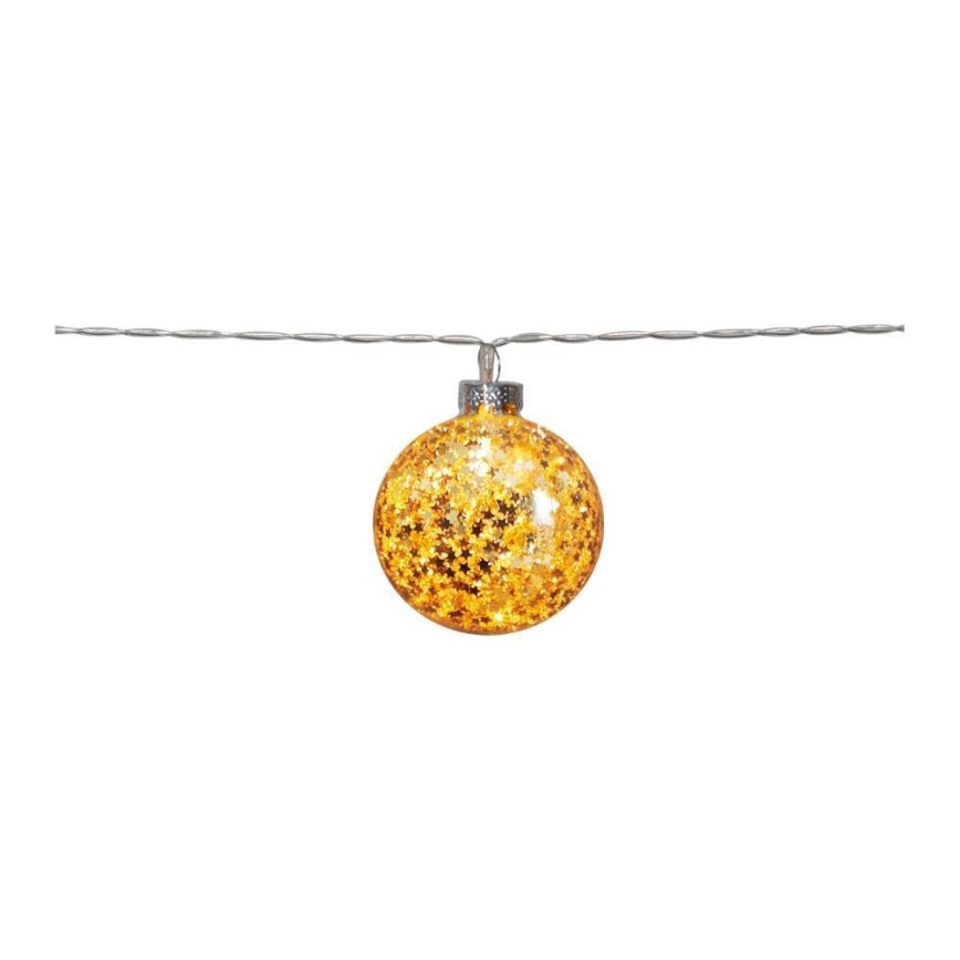 Eglo 411115 - Guirlande LED GLITTER 10xLED/2xAA 1,65m blanc chaud