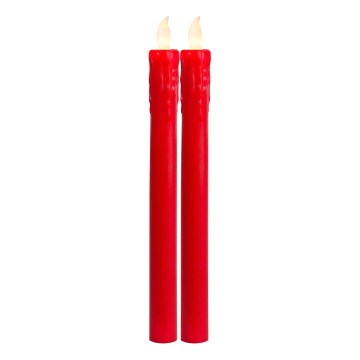 Eglo 411505 - Lot de 2 bougies LED PRESSE LED/1xAAA rouge