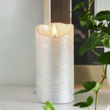 Eglo 411514 - Décoration de Noël LED FLAMME LED/0,03W/2xAA argentée