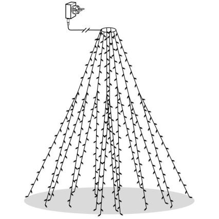 Eglo - Guirlande de Noël extérieure LED 360xLED 2m IP44 blanc chaud