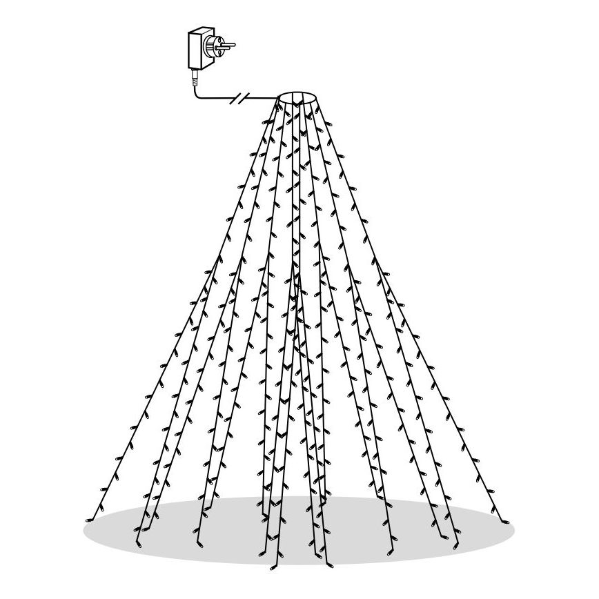 Eglo - Guirlande de Noël extérieure LED 360xLED 2m IP44 blanc chaud