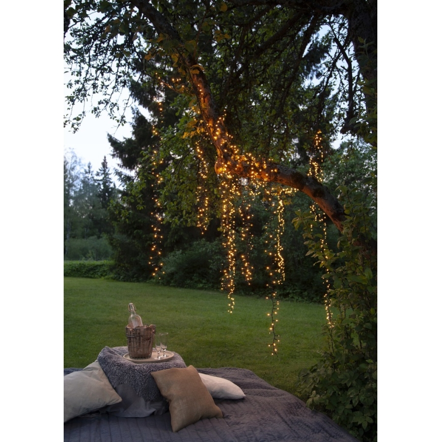 Eglo - Guirlande de Noël LED d'extérieur, 1200 LED, 29 m, IP44, blanc chaud