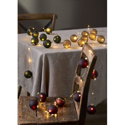 Eglo 411557 - guirlande lumineuse BLISS 22xLED/3xAA 2,6 m blanc chaud
