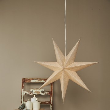 Eglo 411576 - Décoration de Noël ÉTOILE, étoile 35 cm, beige