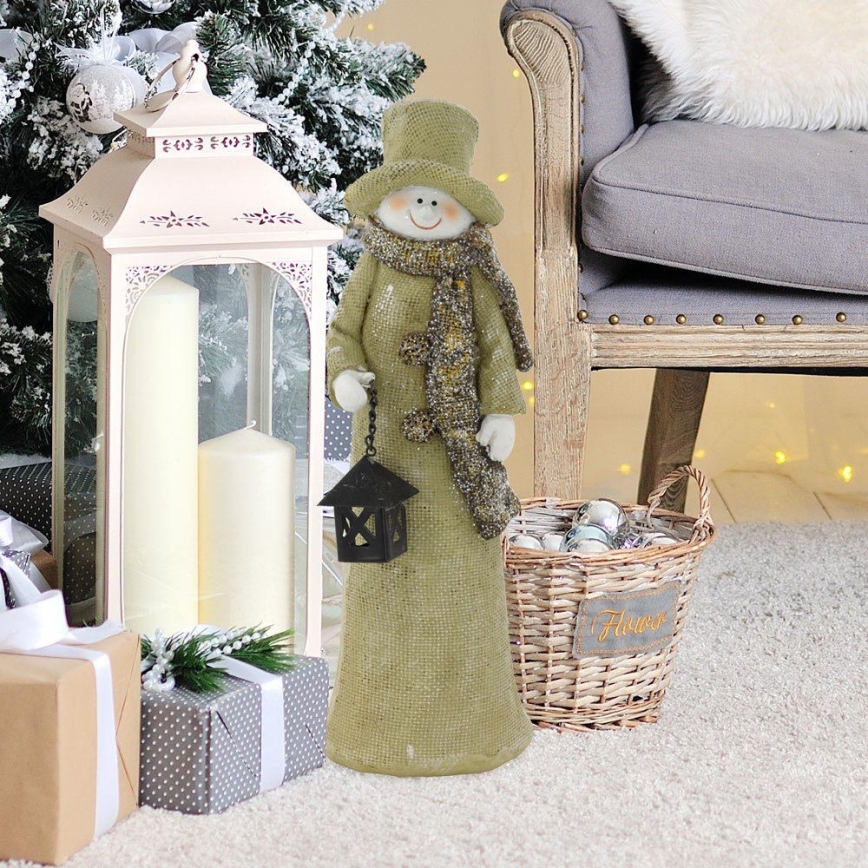 Eglo 41255 - Décoration Bonhomme de neige avec lanterne