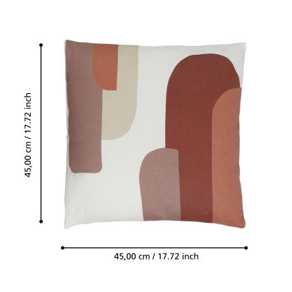 Eglo 420007 - Coussin décoratif CHEVERY 45 x 45 cm blanc/rouge