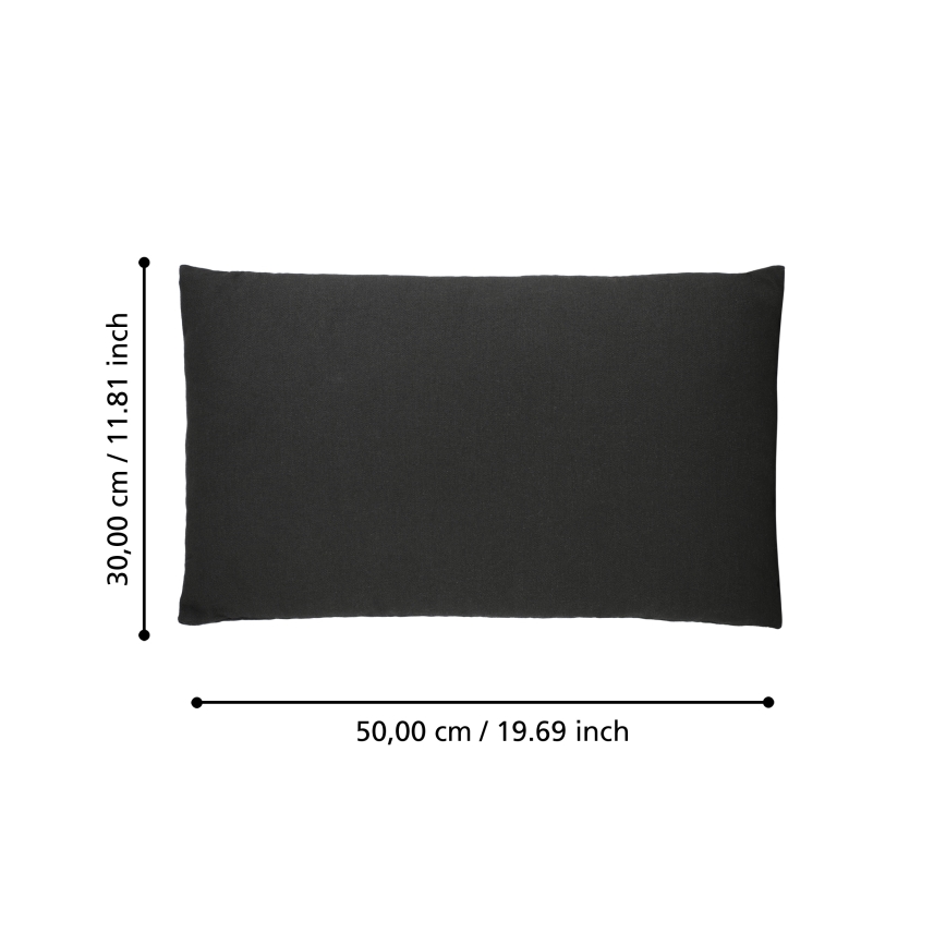 Eglo 420023 - Coussin décoratif ILES 30x50 cm noir