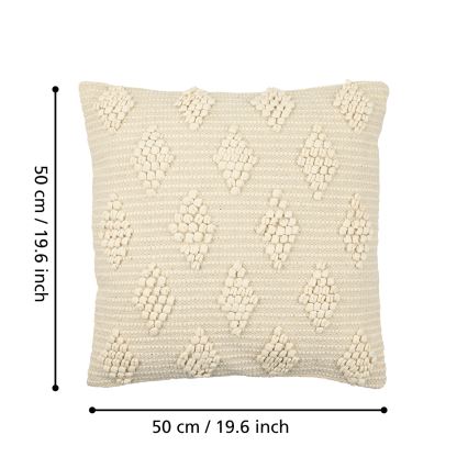 Eglo 420051 - Coussin décoratif CHEVERY 50 x 50 cm beige