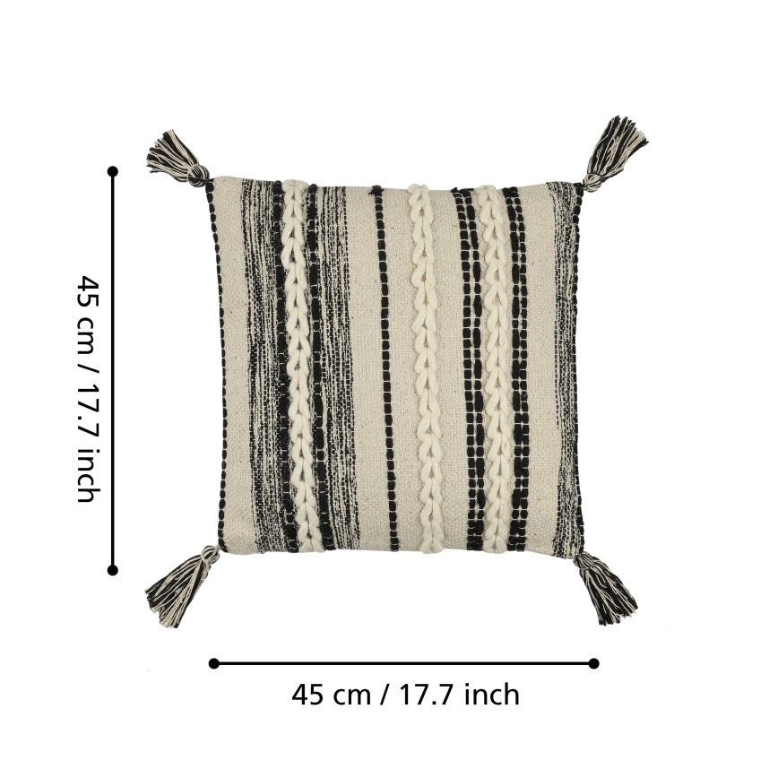 Eglo 420055 - Coussin décoratif CHEVERY 45 x 45 cm crème/noir