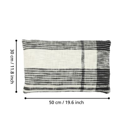 Eglo 420062 - Coussin décoratif CHEVERY 30x50 cm crème/noir