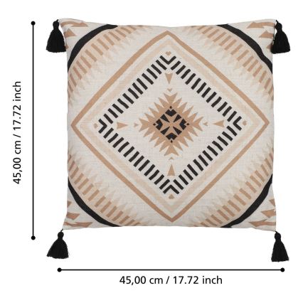 Eglo 420079 - Coussin décoratif CHEVERY 45 x 45 cm beige/noir