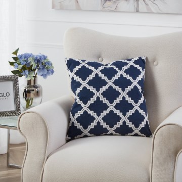 Eglo 420096 - Coussin décoratif BERHALA 45x45 cm bleu/blanc