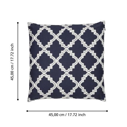 Eglo 420096 - Coussin décoratif BERHALA 45x45 cm bleu/blanc