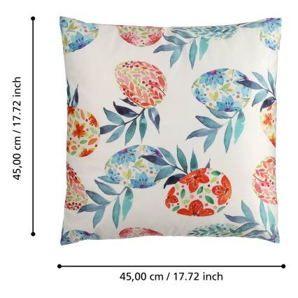 Eglo 420101 - Coussin décoratif GEBENG 45x45 cm bleu/rouge