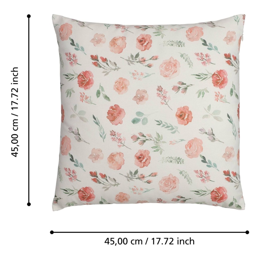 Eglo 420102 - Coussin décoratif GEBENG 45x45 cm blanc/rose