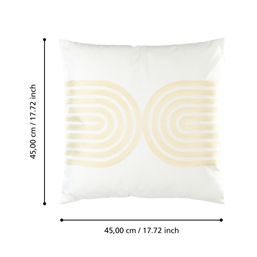 Eglo 420238 - Coussin décoratif BERHALA 45x45 cm blanc/beige