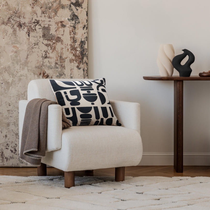 Eglo 420307 - Coussin décoratif CHEVERY 45x45 cm crème/noir