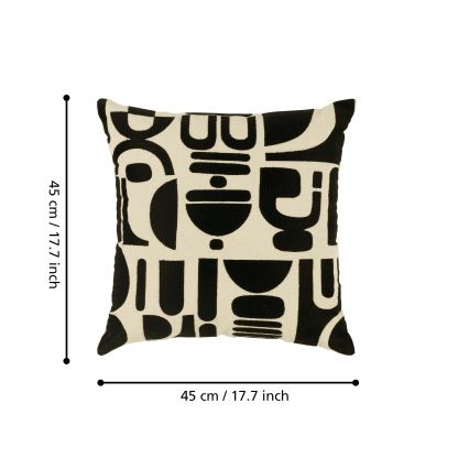 Eglo 420307 - Coussin décoratif CHEVERY 45x45 cm crème/noir