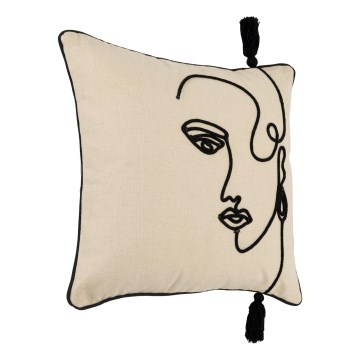 Eglo 420329 - Coussin décoratif CHEVERY 45x45 cm crème/noir