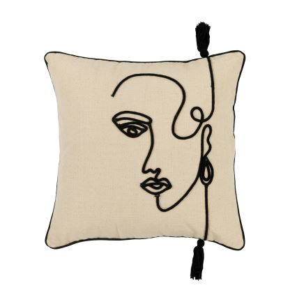 Eglo 420329 - Coussin décoratif CHEVERY 45x45 cm crème/noir