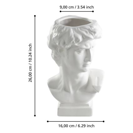 Eglo - Vase en céramique 26x16 cm blanc