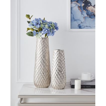 Eglo - Vase en métal 40,5x14 cm argent