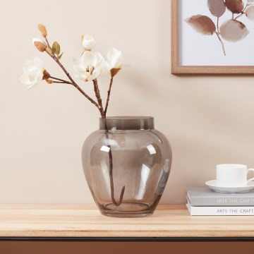 Eglo 421211 - Vase en verre ASINDRO 23,5 x 22 cm noir/fumé