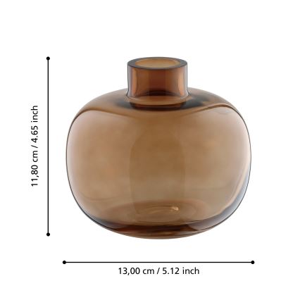 Eglo 421213 - Vase en verre SIRANANA 11,8x13 cm marron/fumé