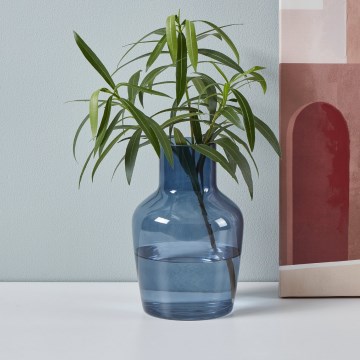 Eglo 421219 - Vase en verre SIRANANA 22x14,5 cm bleu/fumé