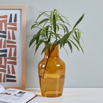 Eglo 421223 - Vase en verre SIRANANA 25x13,3 cm jaune/fumé