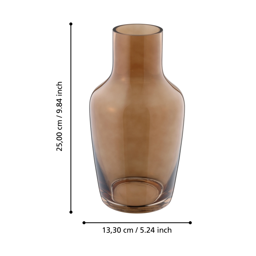 Eglo 421224 - Vase en verre SIRANANA 25 x 13,3 cm brun/fumé