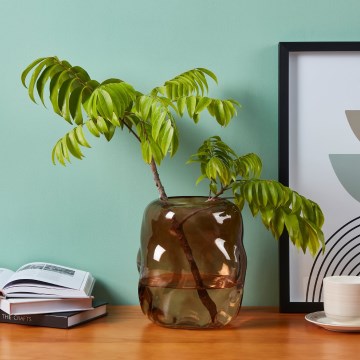 Eglo 421238 - Vase en verre MAROSAVA 23x20 cm marron/fumé