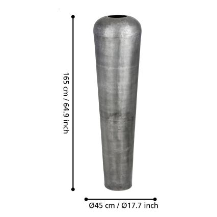 Eglo 421333 - Vase en métal MIYAZAKI 165 x 45 cm, gris