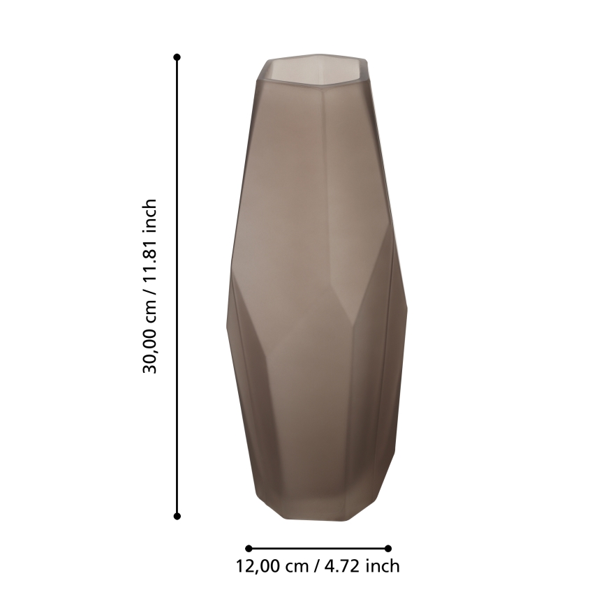 Eglo 421345 - Vase en verre CLONONY 30x12 cm marron