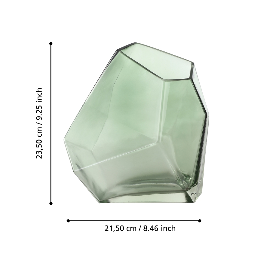 Eglo 421348 - Vase en verre CLONONY 23,5 x 15 x 21,5 cm vert
