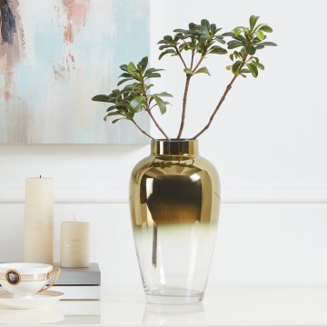 Eglo 421358 - Vase en verre KENYASI 27 x 15,5 cm doré