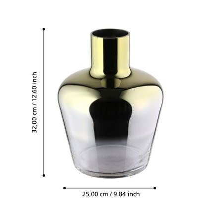 Eglo 421368 - Vase en verre SAMUNTAI 32 x 25 cm, doré