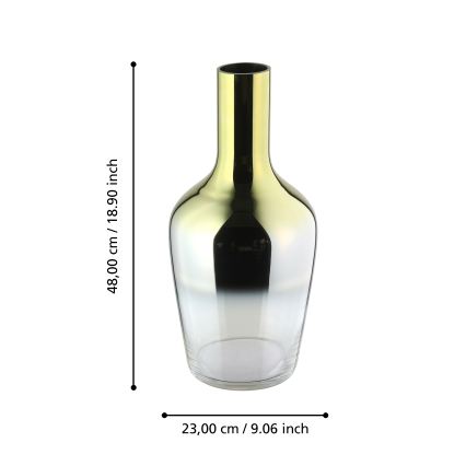 Eglo 421372 - Vase en verre SAMUNTAI 48x23 cm doré
