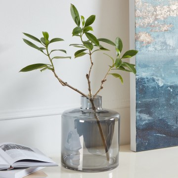 Eglo 421385 - Vase en verre NABAS 24,5x21 cm noir/fumé