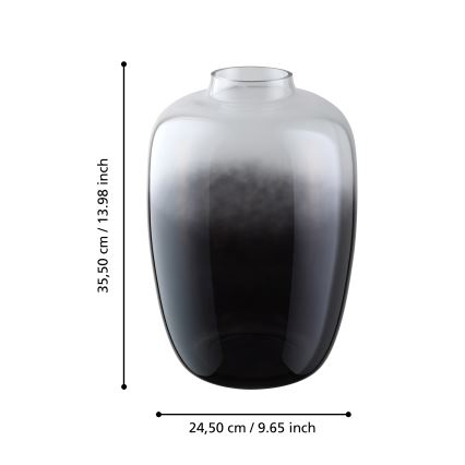 Eglo 421392 - Vase en verre CULASI 35,5x24,5 cm noir/fumé
