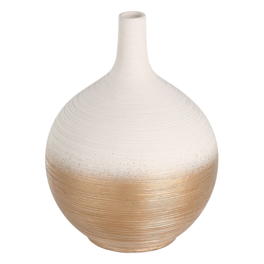 Eglo - Vase en céramique 22x16 cm blanc/doré