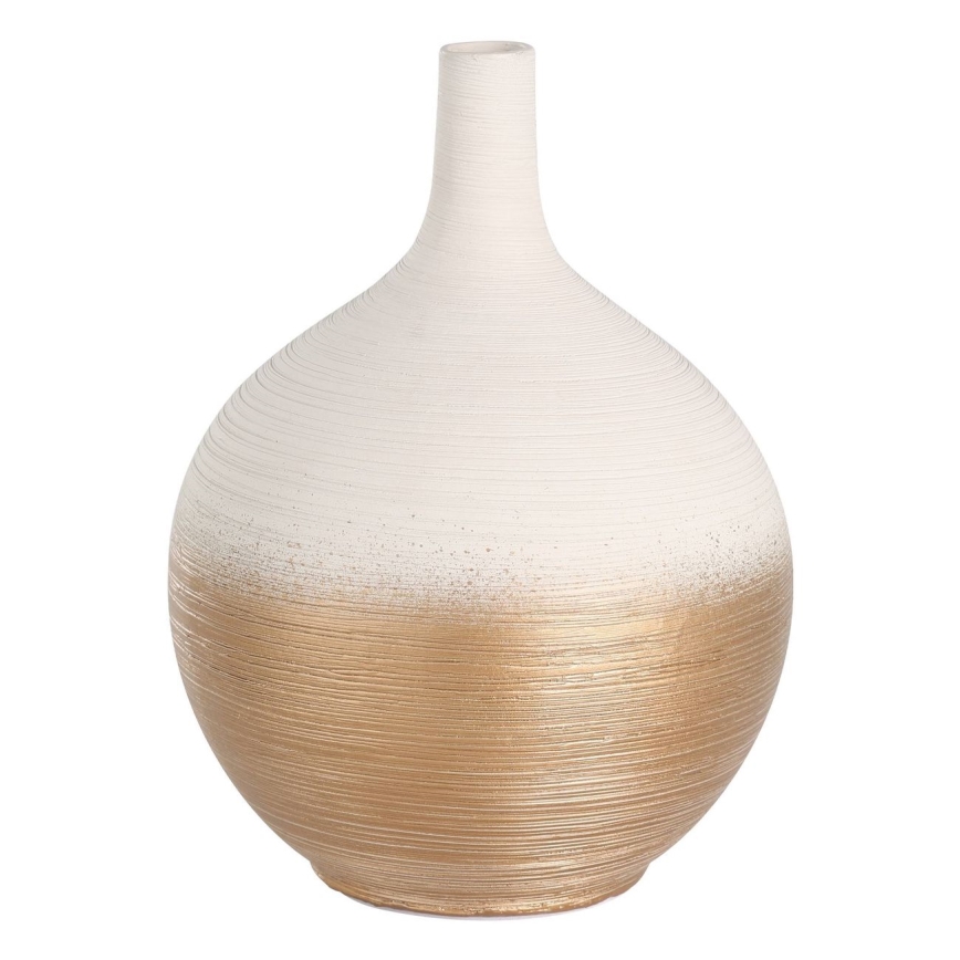 Eglo - Vase en céramique 22x16 cm blanc/doré