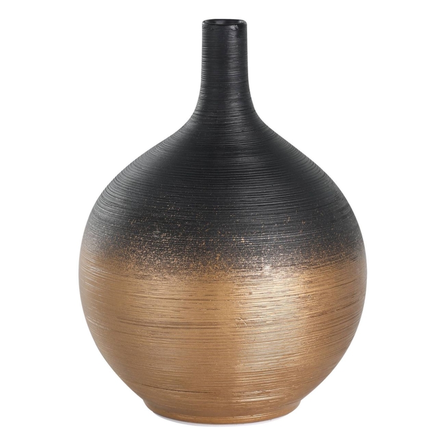 Eglo - Vase en céramique 22x16 cm noir/doré
