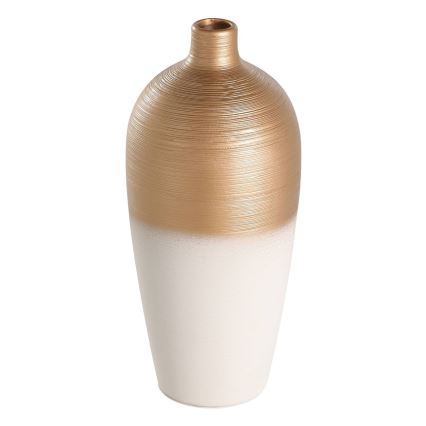 Eglo - Vase en céramique 28x15 cm blanc/doré
