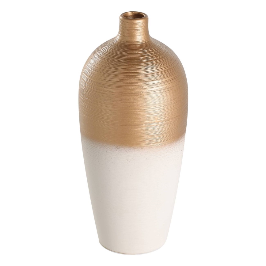 Eglo - Vase en céramique 28x15 cm blanc/doré